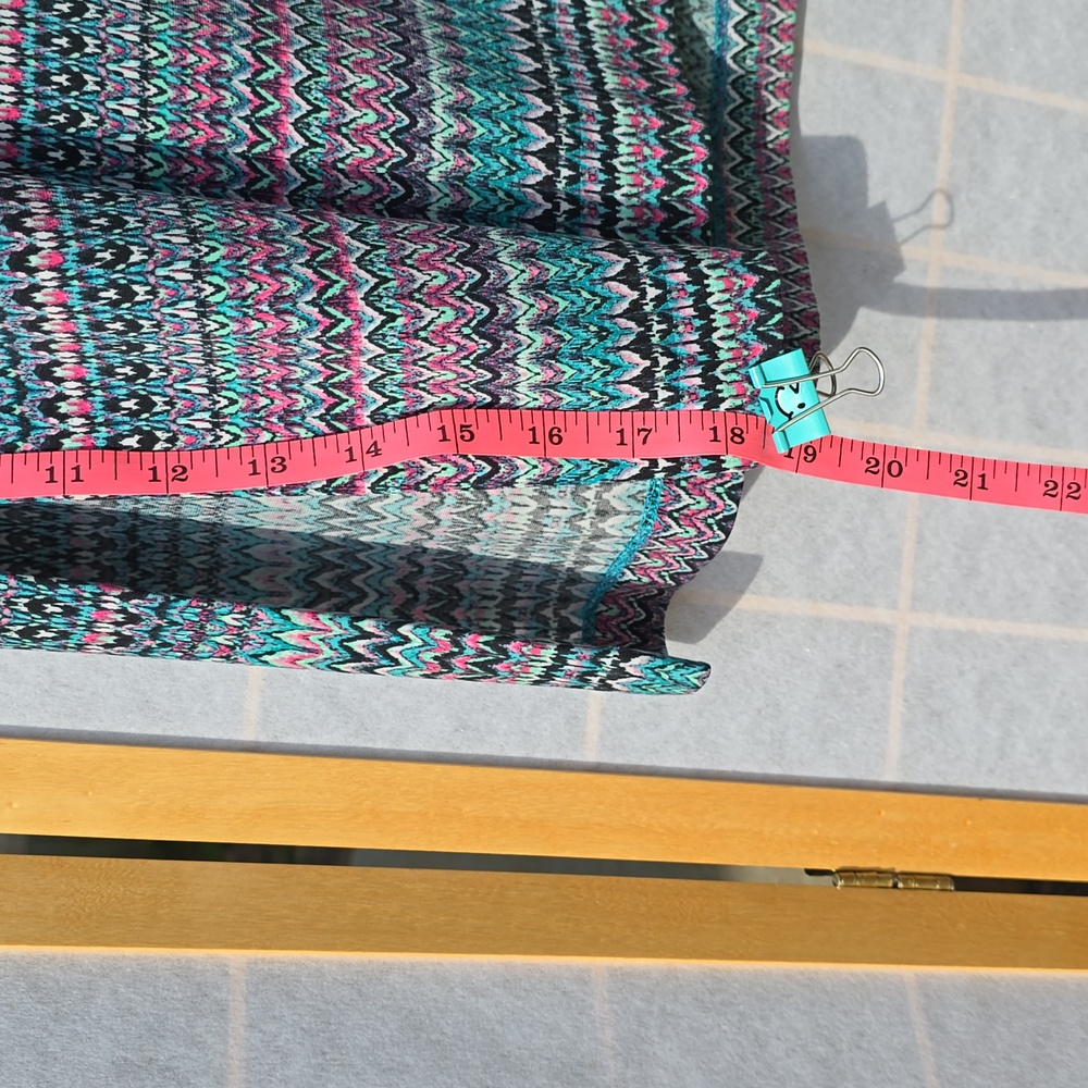 Womens Multi Color Pattern Lane Bryant Long Skirt Stretchy Waist Size 18/20 - Picture 5 of 8